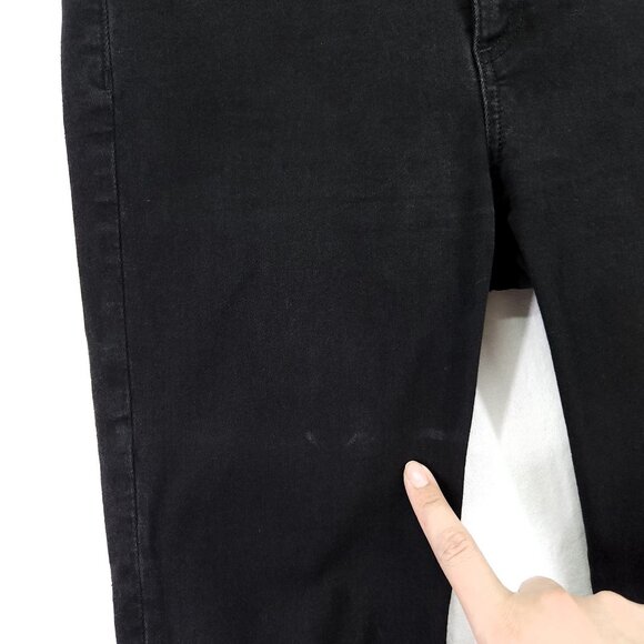 Rag & Bone High Rise Ankle Skinny Jeans Size 31 Black Denim - Picture 6 of 14